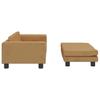 Brown Dog Bed with Extension 100 x 50 x 30 cm Velvet