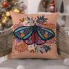 Colorful plant and insect home prints Pillow Case Comfort Sofa Bed Silky elegant Invisible zipper Decorative cushion cover