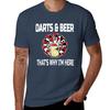 Darts And Beer Thats Why Im Here Tshirt Large Size Loose Casual Tee