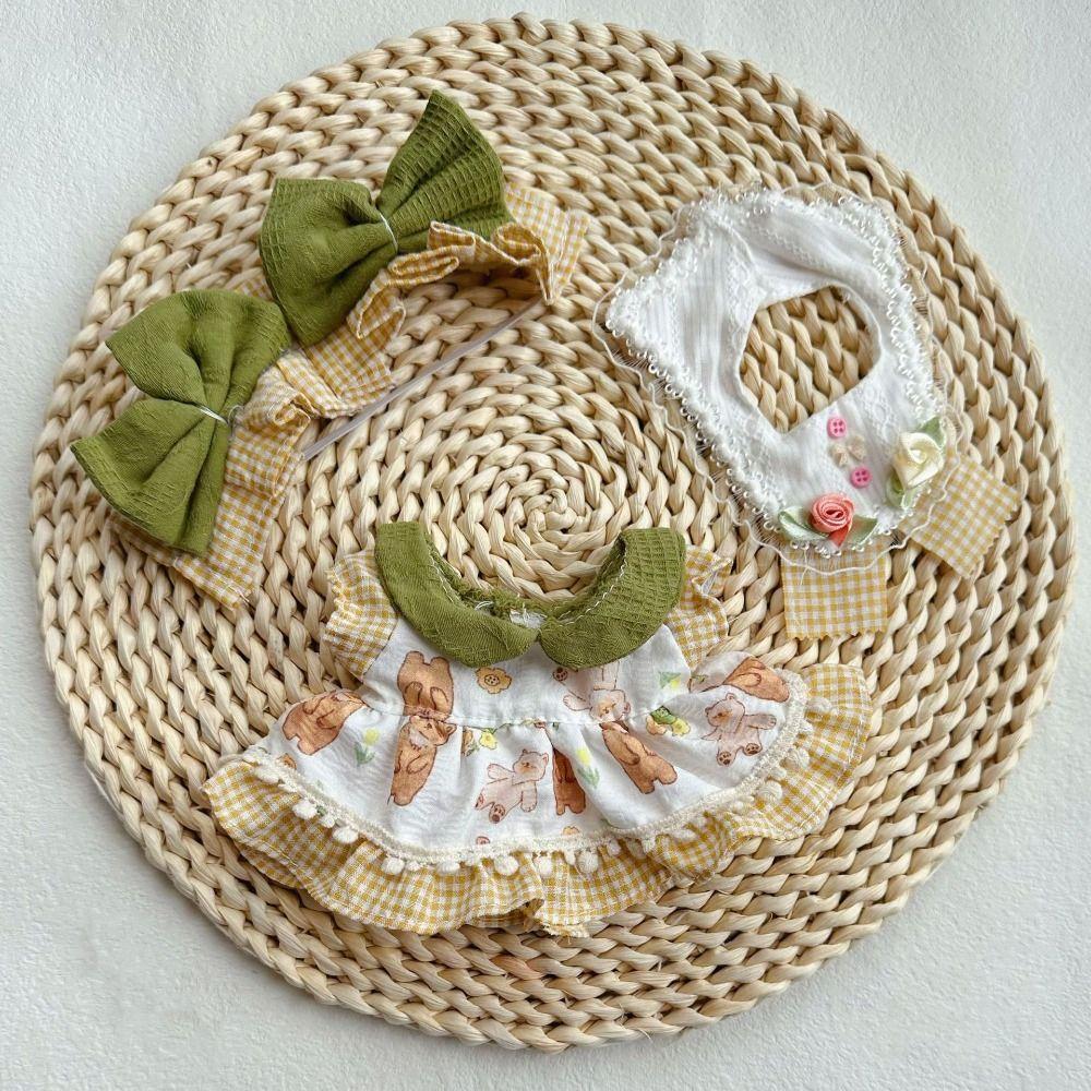 20 СМ Миниатюрный Костюм Многоцветная Кукла Кепка Платье Набор Игрушка Кукла Одежда Хлопковая Фаршированная Кукла