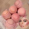 6 Colors Highlighter Blush Ball Peach Pink Blush Paste Monochrome Matte Peach Blush Face Makeup Glossy Blusher
