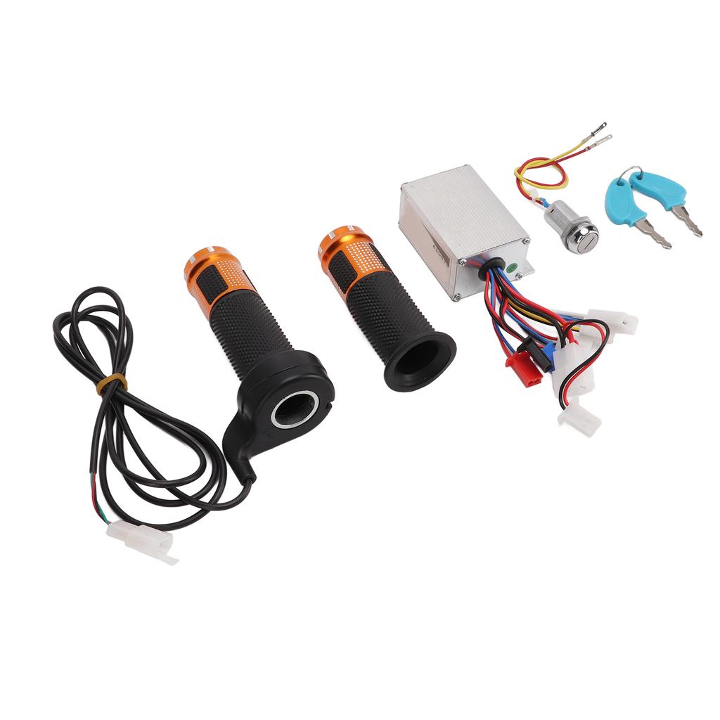 24V 250W Brushed Motor Speed Controller Throttle Grip Power Lock Kit for Electrical Scooter Bike Tricycle