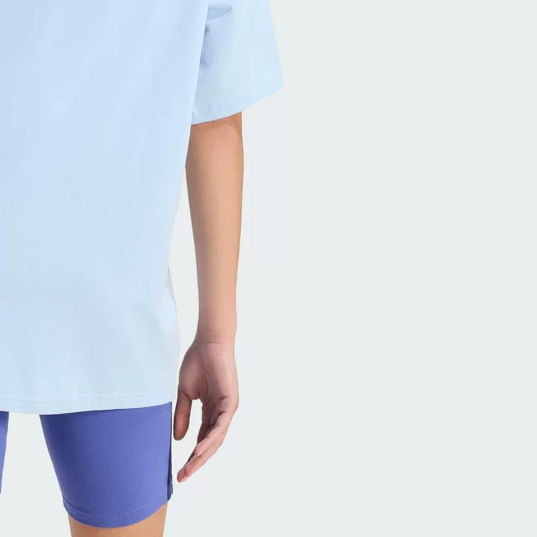 adidas Однотонная футболка с коротким рукавом и круглым вырезом для женщин tops KT-2782