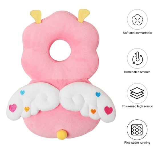 1 шт. Детская подушка против падения, подушка для поддержки головы и спины ребенка при ходьбе и наклонах, подушка для защиты от травм, в форме мультяшной пчелы