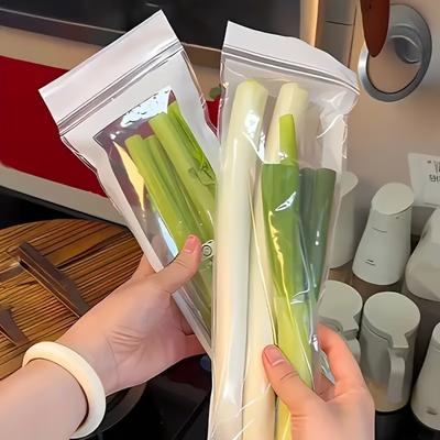 100 шт. Длинные пакеты для хранения продуктов пищевого качества, сохраняющие свежесть, герметичные, непроницаемые для запахов и устойчивые к переносу запахов - Многоразовые герметичные пакеты для хранения продуктов.