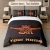 Custom Bedding Set DAF Pattern, Print Name Text 1 Duvet Cover plus 2 Pillowcases Home Textile