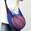 Sport Equipment Storage Net Bag for Carring Basketball Soccer Single Football Bag with Zippers Pocket Mesh Shoulder Bag