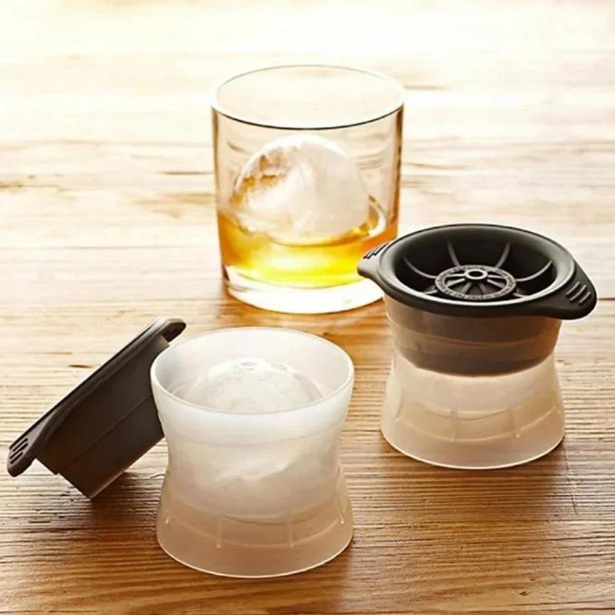 1 Pcs Fashion 2.5'' Round Ball Ice Tray Big Sphere Ice Molds Cocktails Whiskey Party Bar Tools Ice Mold