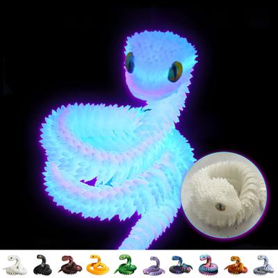 30 см 3D-печатные игрушки-змеи, забавные печатные животные, змея, рождественское новогоднее поделочное украшение, имитация животного, настольное украшение для дома