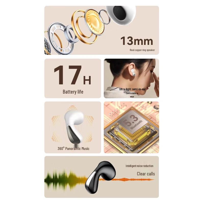 Newmine H61 Настоящие беспроводные полувкладыши Bluetooth