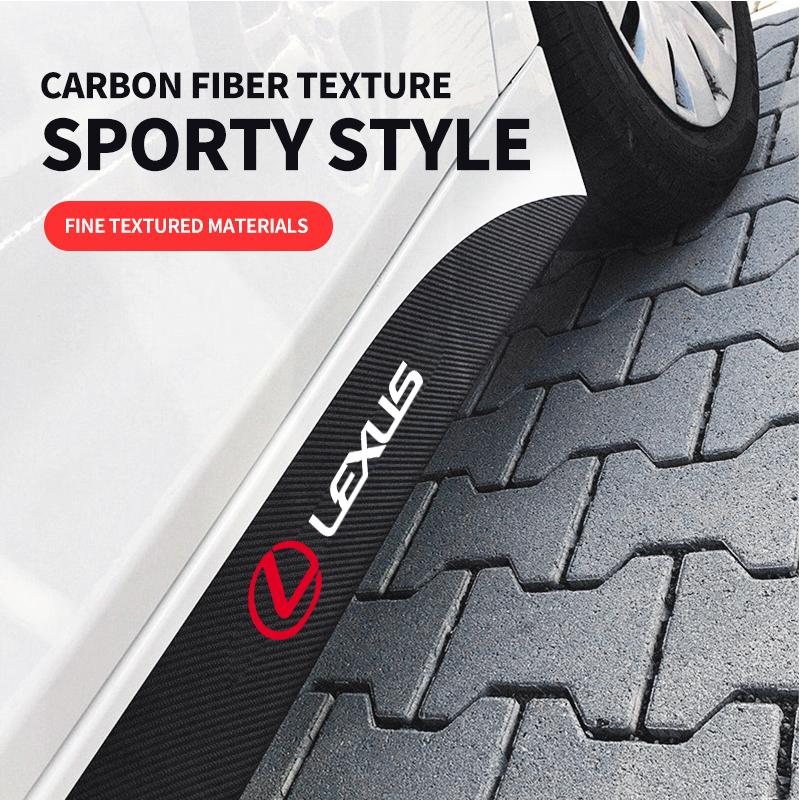 2pcs Car Door Side Skirt Sill Stripe Carbon Decals Styling Accessories For Lexus EX300H RX450H IS300H ES300H NX RX GS Al20