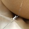 Female Personality Walking Cat Pendant Necklace Cute Animal Kitten Curved Simple Clavicle Chain Necklaces Party Jewelry