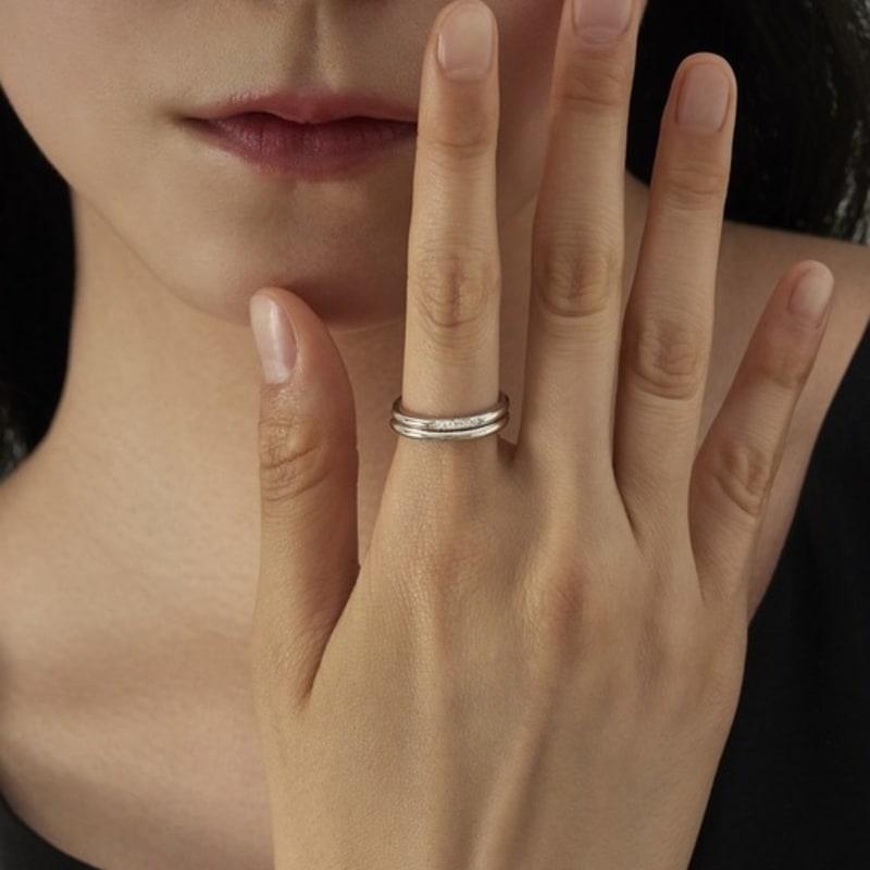 Aphrose Layered Basic Cubic Selfie Ring Set