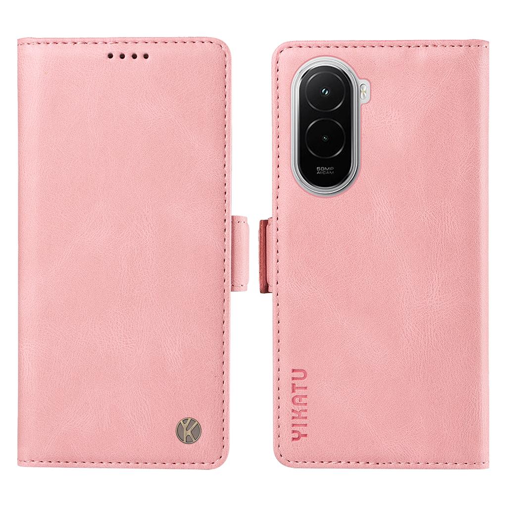 Для Xiaomi Poco M7 4G (169 мм) Кожаный чехол YIKATU YK-005 с ощущением прикосновения к коже, кошелек, чехол для телефона