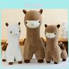 Cute Animal Stuffed Alpaca With Soft Pp Cotton For Childrens Bedroom Decor