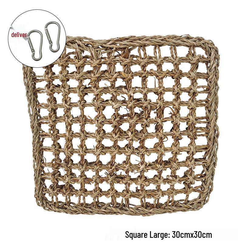 Parrot and Bird Toys: Climbing Net, Chewing Toys, Straw Woven Hammock, Swing, Pet Teeth Grinding Supplies