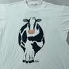 Винтажная двусторонняя мужская футболка с коровами, размер L/XL, футболка с изображением животных с фермы Oldland, 90-е