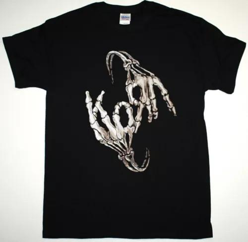 KORN SKELETON FINGERS LOGO NEW BLACK T-SHIRT.webp