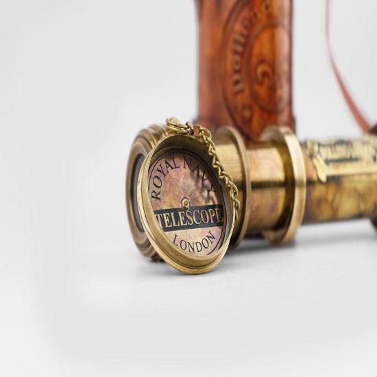Handcrafted Brass Telescope 40.64 Cm High Magnification, Camouflage Finish  Leather Cover Stargazing, Nautical, Outdoor Adventure