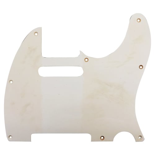 Scud Telecaster Pickguard, '62 Style, White, 1-Ply, Relic Finish, 8-Hole, TC-62RW1P
