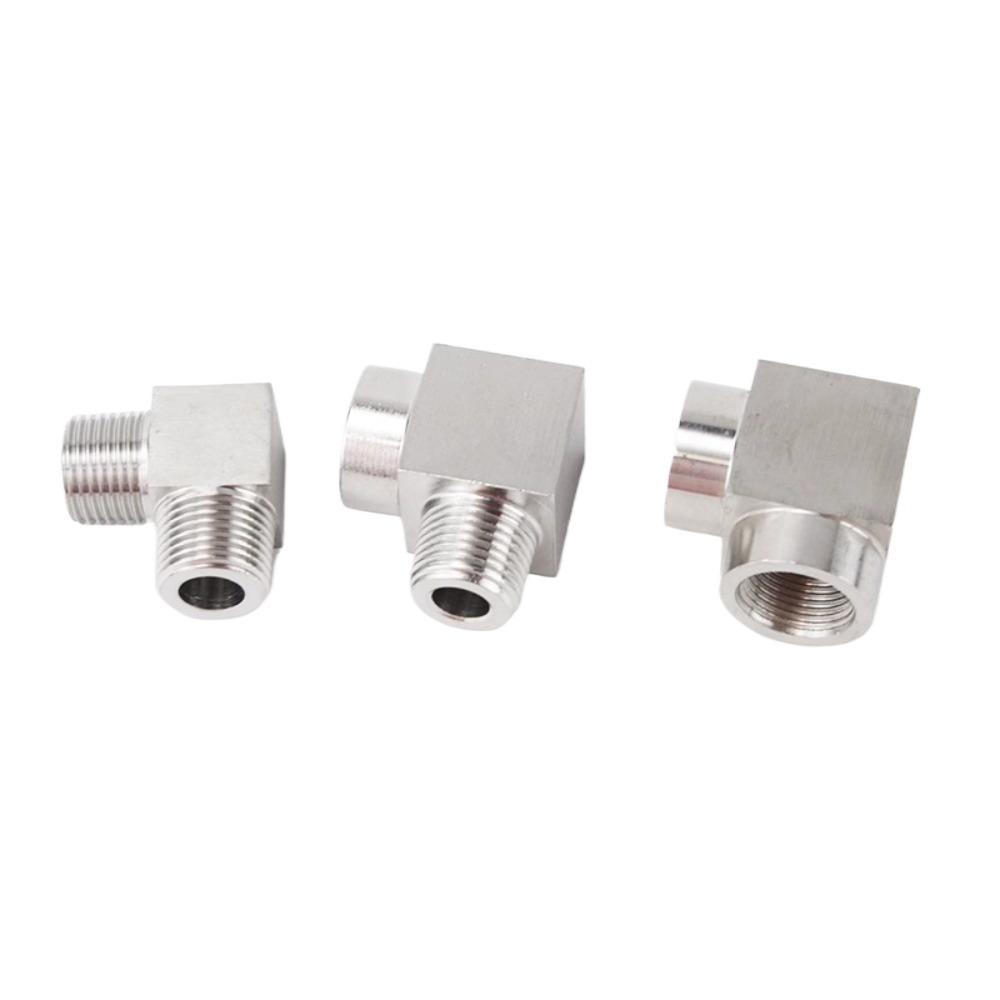 Высокое давление 1/8" 1/4" 3/8" 1/2" 3/4" 1 BSP NPT Внутренняя Наружная Угольник 90° Соединитель Муфта 304 Нержавеющая Сталь Трубный Фитинг Вода Газ