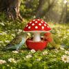 Decorative Bird Cage Accessory Resin Mushroom Feeder, Spill Proof No Mess Fruit And Vegetable Feeder Food Bowl, Covered Water Bowl for Budgie