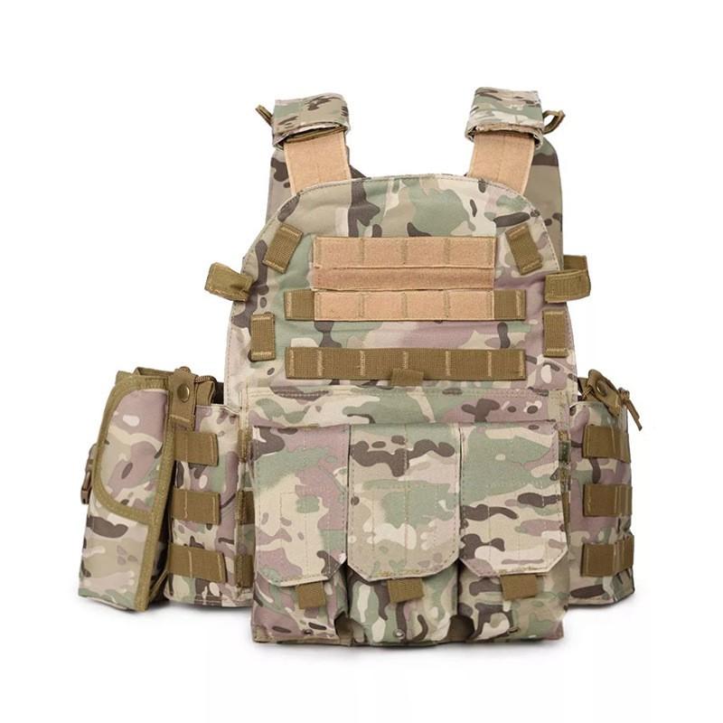 Breathable Camo Tactical Vest Cycling Protective Gear Outdoor CS Game Anti-stab Insert Plate Jacket