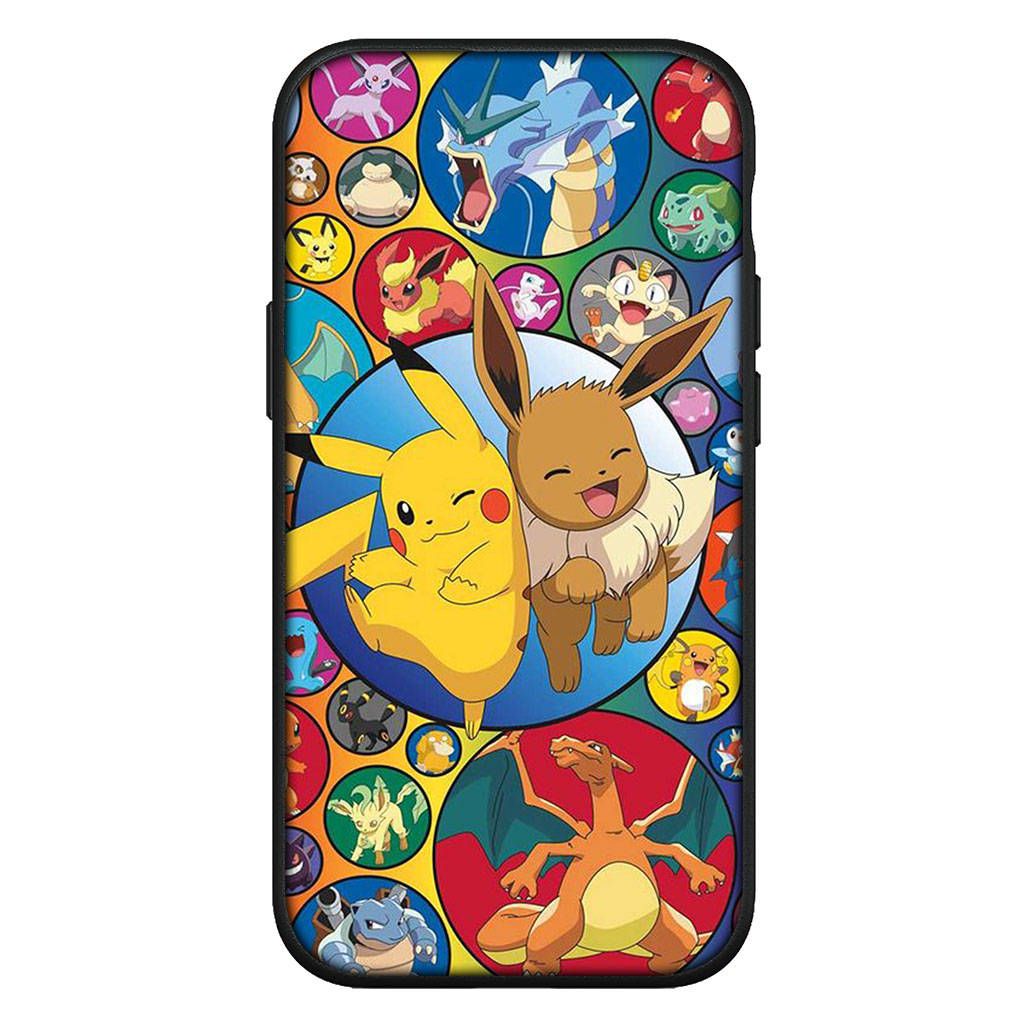 Чехол для iPhone 16 15 Xiaomi Redmi Note 14 13 12 11 Pro Max X 8 16e Samsung Galaxy S25 S24 S23 Moto OPPO Huawei Eevee Pokemon Pikachu милый чехол для телефона