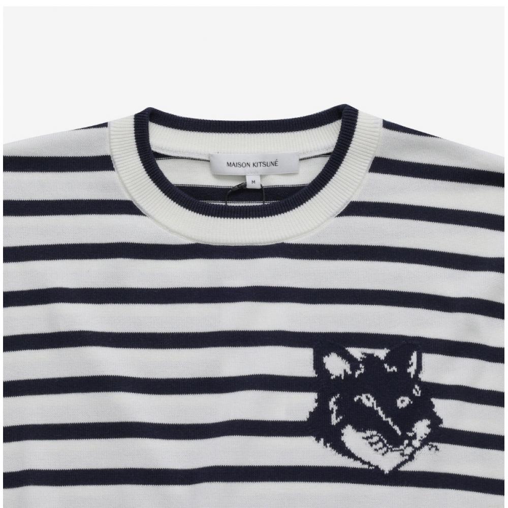 MaiSon KitSune Mm00803kt1102 S492 Голова Лисы Инкрустация Полоска Мужской S Вязаный