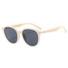 Retro milky white cat-eye sunglasses for women with square or round faces, slimming and stylish, sun protection for seaside vacations, popular online