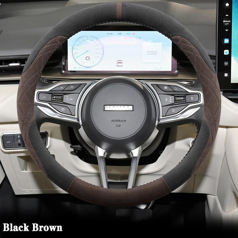 Замшевая накладка на руль автомобиля для Haval H6 2011 2012 2013 2014 2015-2026 Ультратонкая Антискользящая Влагопоглощающая Автоаксессуары