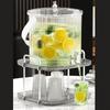 Drink Dispenser Beverage Clear with 4Pcs Cups Water Jug Container for Wedding