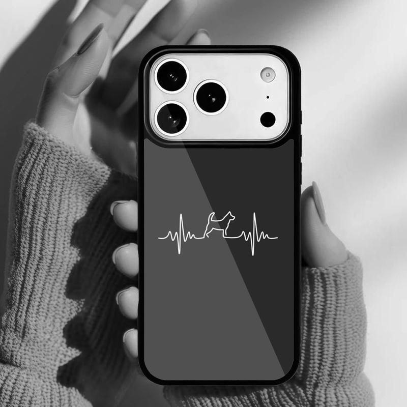 Чехол для телефона «Любовь к собакам, сердцебиение» для iPhone 17 16 15 14 13 Pro Max Задняя крышка для 12 11 Pro Coque