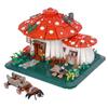 LULUFUN Mushroom House Block Set Building Toy House Toy Room Model Assembly Kit House Present Birthday Block Christmas Boys Girls Birthday Christmas