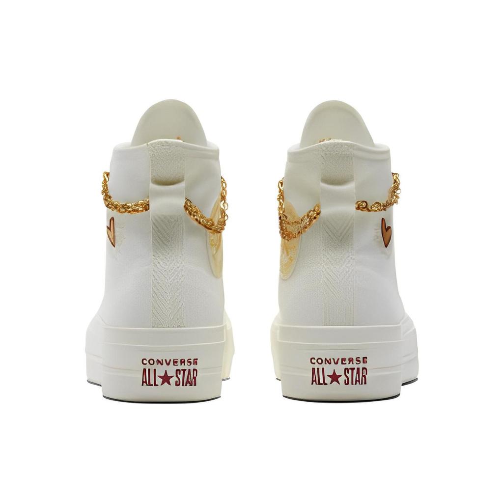 Converse Кеды Chuck Taylor All Star на платформе с золотой цепью Желтые из секонд-хенда Женские A04453C
