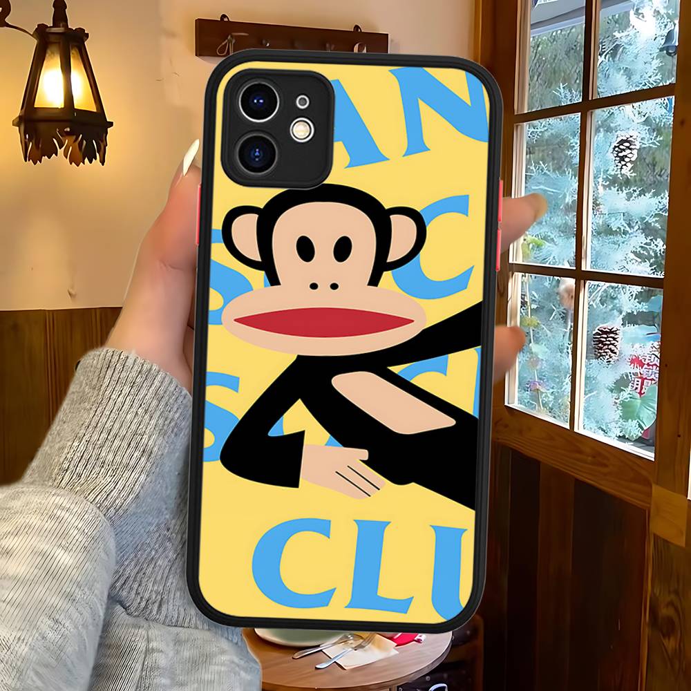 Классический чехол для телефона с логотипом P-Paul F-Frank Для IPhone 16e 16 15 14 13 12 11 Pro Max X XS Max Plus Матовый Прозрачный