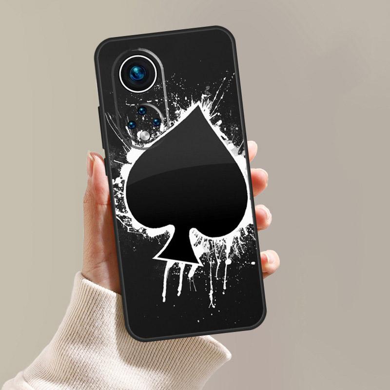 Пики Покер Игральные Карты Туз Чехол Для Honor Magic 8 6 5 7 Pro X9d X9c X9b X9a X8c X8b Win RT 50 70 90 200 400 Lite Обложка