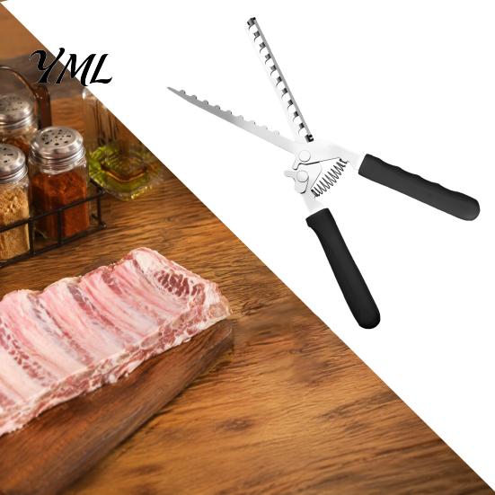 Grilling Accessories for Ribs Rib Membrane Remover Tool, Stainless Steel Peeler with Durable Kitchen Utensil Meat Anti-slip Handle, Manual Preparation