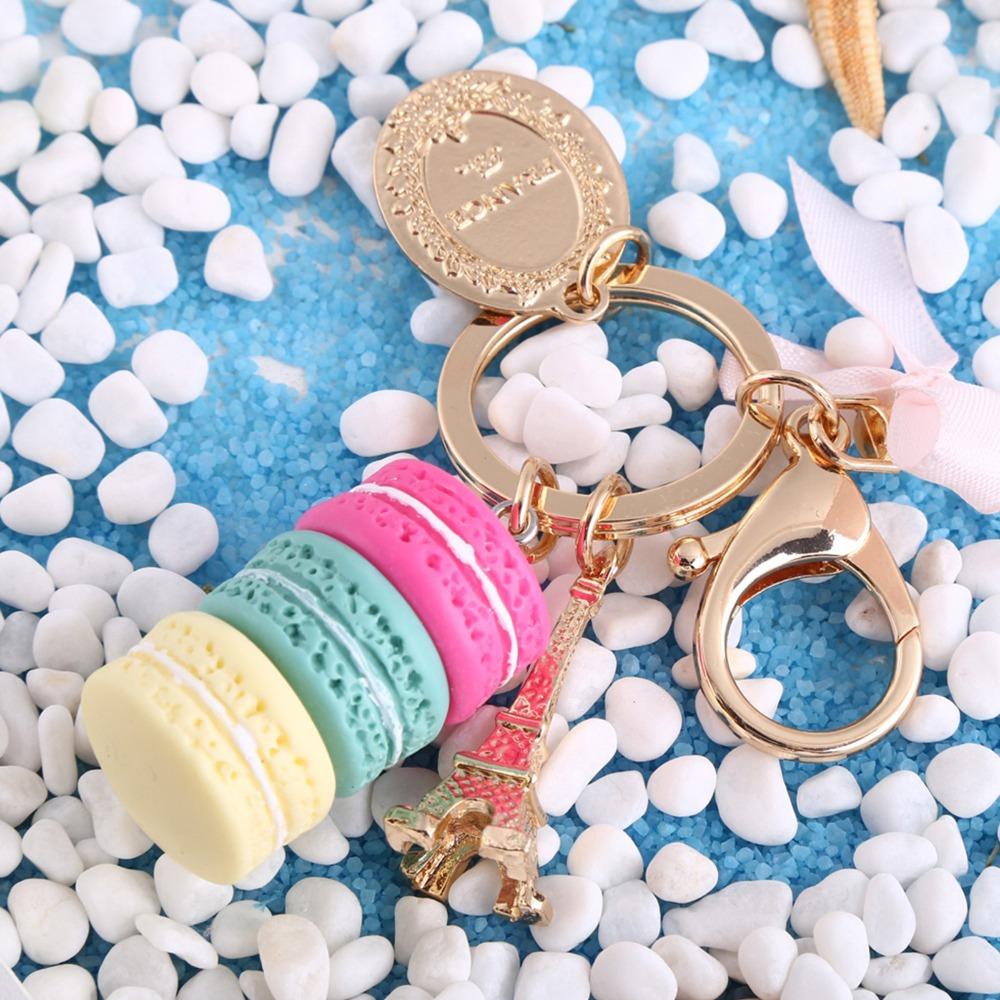Colorful Macaroon Keychain Cute Bag Charm Key chain) Keyring Pendant  Bag Decoration