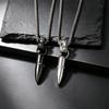 Bullet-shaped Pendant Necklace, Diamond-set Ring Stainless Steel Chain, Trendy and Cool Men's Personalized Accessories Can Be Opened.