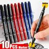 5/10PCs Permanent Marker Black/Blue/Red Oil Marker Pen Twin Tip Fine Nid Marker Ink Stationery Items School & Office Supplies