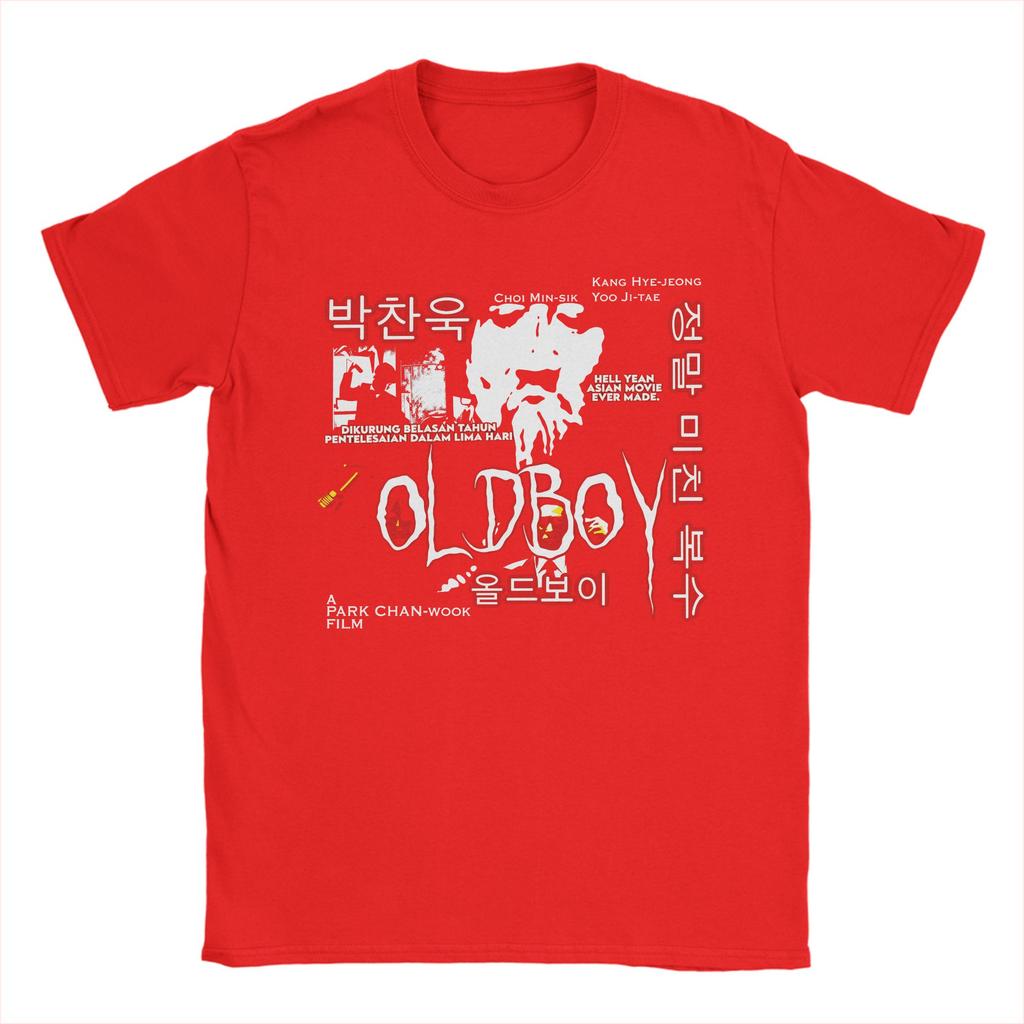 Unisexs Oldboy Movie T Shirts Pure Cotton Clothes Unique Short Sleeve O Neck Tee Shirt Printing Tshirt
