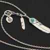 S925 Sterling Silver Jewelry Thai Silver Takahashi Goro Classic Feather Inlaid Turquoise Sweater Pendant