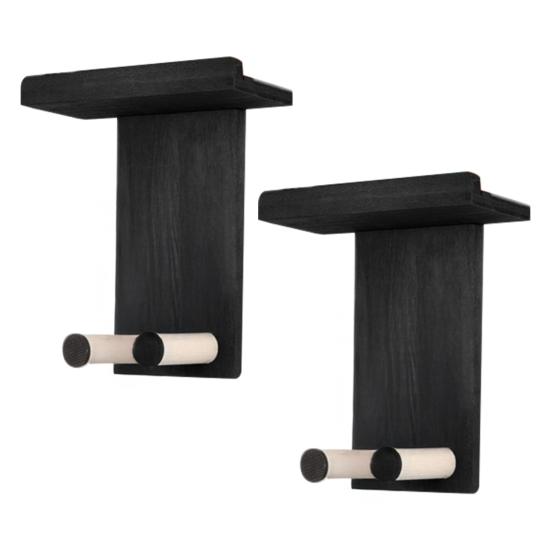 Guitar Wall Mount Hanger Shelf Pick Holder Wood Hook Electric Guitar Display Rack Personalized Guitar Decor