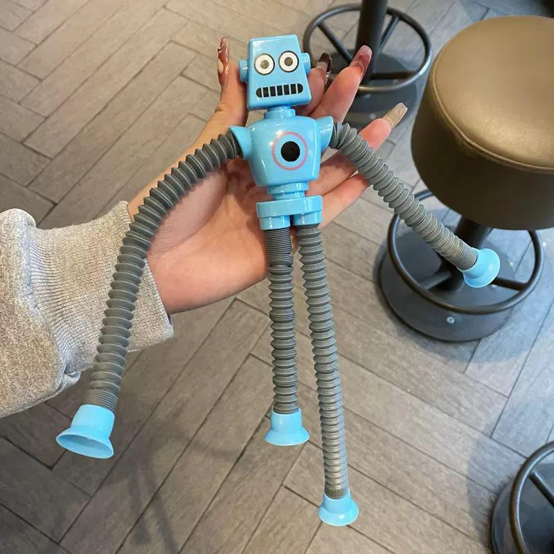 Светящаяся телескопическая труба-жираф, развивающая игрушка на присосках для взаимодействия родителя и ребенка