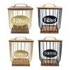 Coffee Pod Holder, Coffee Pod Basket Organizer Cup with Lid ,Metal Coffee