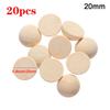 12/15/20/25/30/35/40mm for DIY Paint Woodworking Half Wooden Beads Unfinished Wood Balls Beads