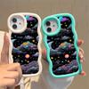 Для Infinix Hot 40i 30i Smart 8 OPPO A18 A38 A58 A60 A78 Reno12 FS Vivo Y18 Y28 Y36 Y22s Y17s красочный лунный звездный небо волнистый край мягкий чехол для телефона