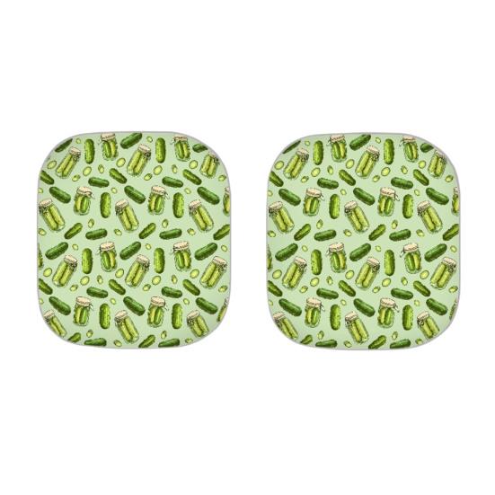 2Pcs Plants Pattern Sun Shades Reflective Windshield Covers Foldable UV Protection Vehicles Sun Visor for Cars SUVs