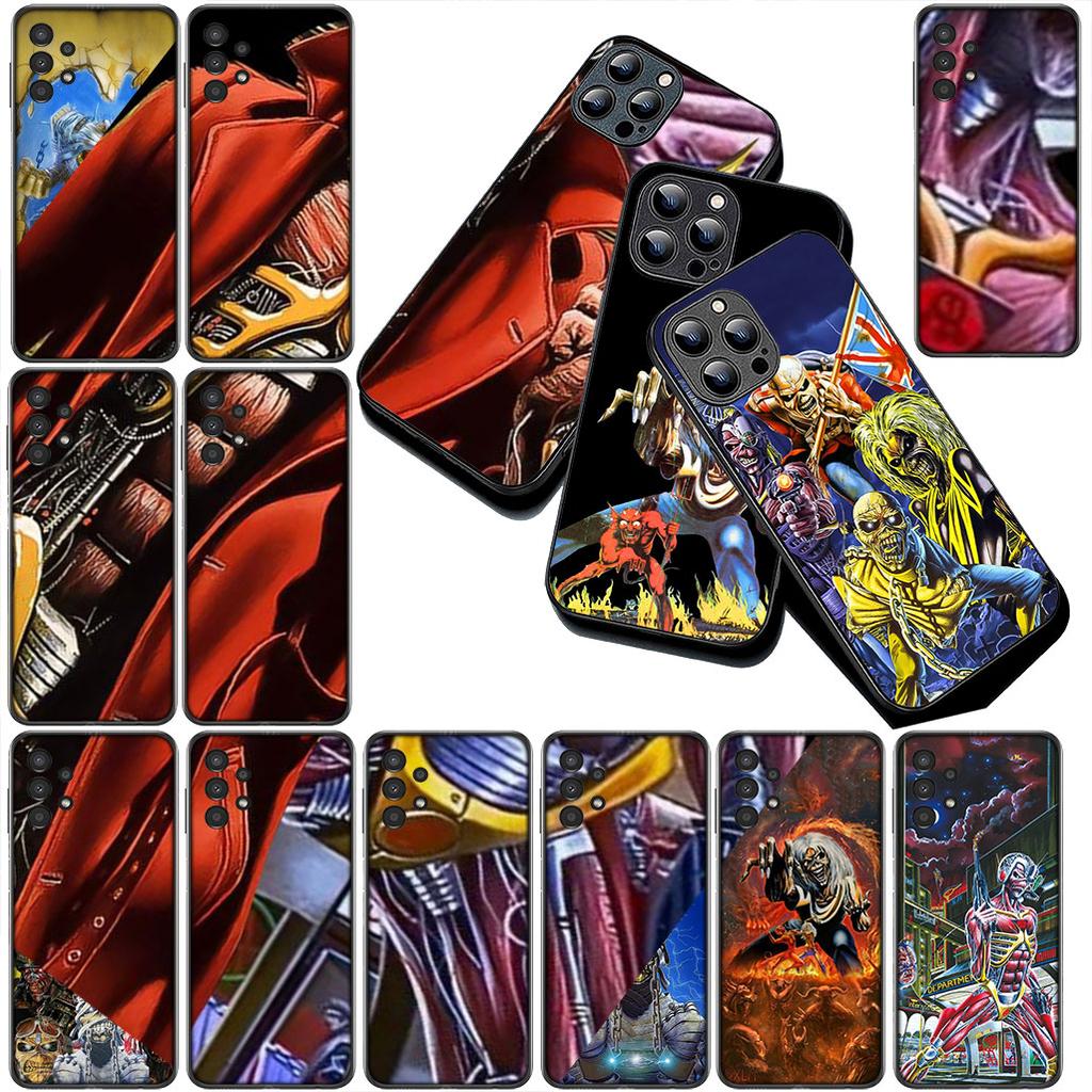 Чехол для телефона Samsung Galaxy S20 S22 S21 FE Ultra Plus A07 A17 A15 A16 A25 A57 A37 с принтом I-Irons M-Rocks M-Maidens